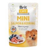 Brit Care Dog kapsička Mini Rabbit & Salmon fillets in gravy 85 g