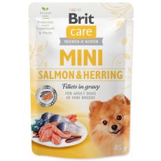 Brit Care Dog kapsička Mini Rabbit & Salmon fillets in gravy 85 g