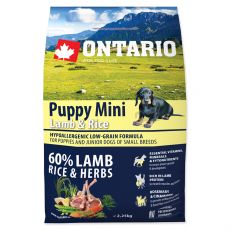 ONTARIO Puppy Mini Lamb & Rice 2,25 kg