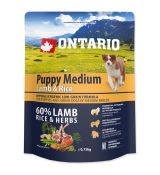 ONTARIO Puppy Medium Lamb & Rice 0,75kg