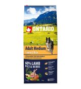 ONTARIO Dog Adult Medium Lamb & Rice 12kg