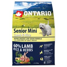 ONTARIO Senior Mini Lamb & Rice 0,75kg