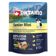 ONTARIO Senior Mini Fish & Rice 0,75 kg