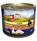 ONTARIO DOG MINI GOOSE, CRANBERRIES, DANDELION AND LINSEED OIL 200G