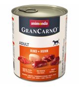 Konzerva GranCarno Adult hovädzie + kura - 800g