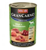 Konzerva GranCarno Adult hovädzina + kačacie srdcia - 800 g