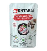 Kapsička ONTARIO Cat Chicken and Crab in Broth 80g