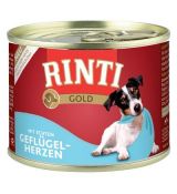 Rinti Dog Gold konzerva drůbeží srdíčka 185g -