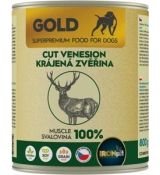 IRONpet Gold Dog Zverina krájaná svalovina, konzerva 800g