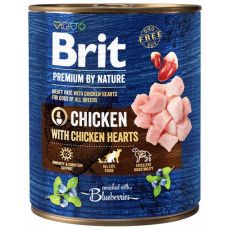 Brit Premium Dog by Nature konz Chicken & Hearts 800g