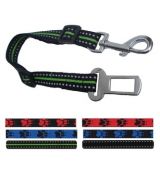 Vodítko CAR popruh do auta labkovy vzor ruzovy