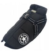 Teplá nepremokavá bunda s postrojom čierna L