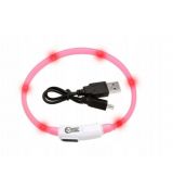 Karlie LED svetelný obojok pre mačky ružový obvod 20-35cm