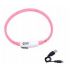 Karlie LED svetelný obojok pre mačky ružový obvod 20-35cm